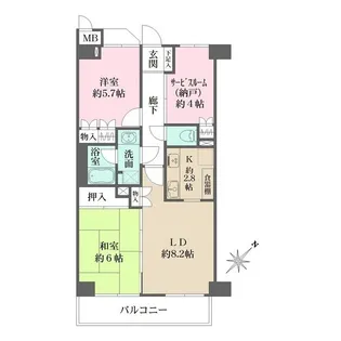 藤和シティホームズ荻窪駅前【7階】の間取り