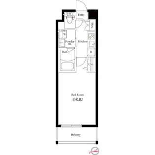 ハーモニーレジデンス新宿御苑 THE EAST【1階】の間取り