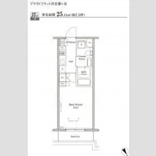 プラウドフラット渋谷富ヶ谷【3階】の間取り