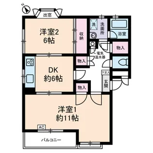 ウッドビュー上北沢【1階】の間取り