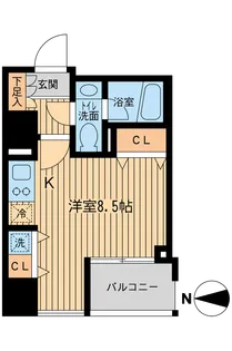 ウィルテラス千歳烏山【6階】の間取り