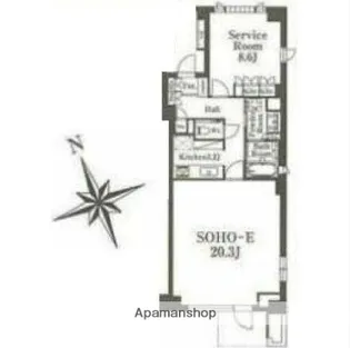 H−スクエア吉祥寺南町【-1階】の間取り