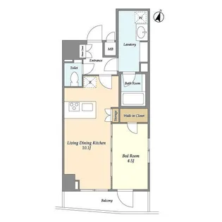 ディームス東新宿【7階】の間取り