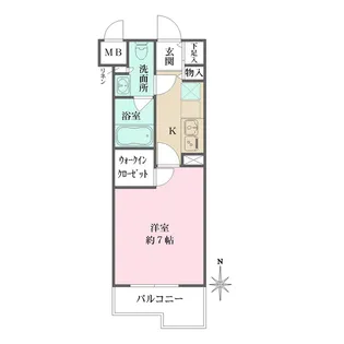 ミュプレ梅丘【2階】の間取り