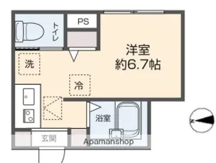 グローリア明大前【1階】の間取り