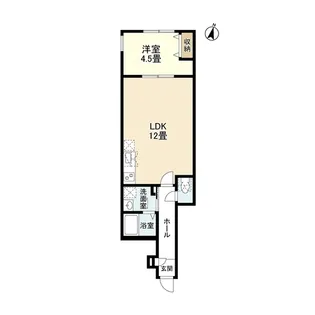 ウェルスクエア目黒祐天寺【1階】の間取り