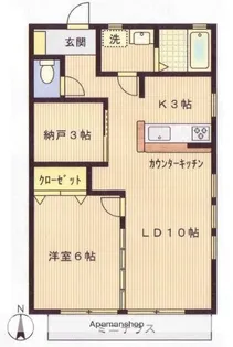 カーサヴェルデ南荻窪D棟【2階】の間取り