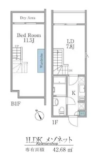 LAPIS恵比寿Ⅱ【1階】の間取り