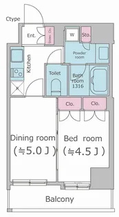 パークフラッツ渋谷代官山【4階】の間取り