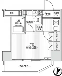 レジディア笹塚Ⅱ【6階】の間取り