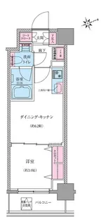 クレヴィアリグゼ世田谷松陰神社前【5階】の間取り