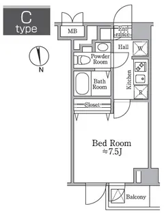 レジディア西小山【3階】の間取り