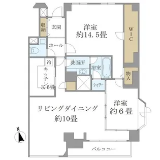 HOWFF RELAX三軒茶屋【2階】の間取り