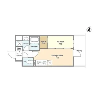 アジュールテラス目黒八雲【5階】の間取り