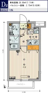 スカイコート下北沢壱番館【310号室号室】の間取り