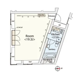 カスタリア恵比寿【6階】の間取り
