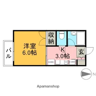 イーストプレイス【1階】の間取り