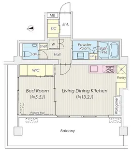 1LDKの間取り画像