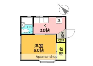 サウスコーポA棟【1階】の間取り