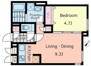 PASEO渋谷幡ヶ谷【4階】の間取り
