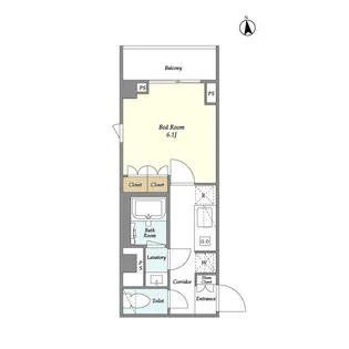 オアーゼ新宿市谷薬王寺アネックス【1階】の間取り