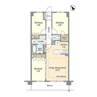 センチュリー尾山台グレイス【4階】の間取り