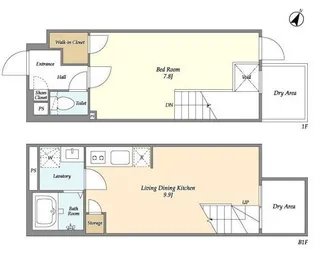 AGRATIO目黒諏訪山【1階】の間取り