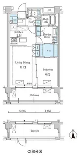 グランドゥールプレミアム代々木大山【1階】の間取り
