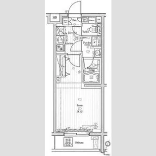 プレミアムキューブ三宿【2階】の間取り