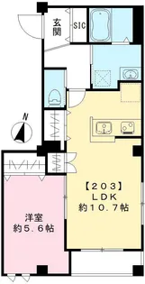 ケンズコート渋谷【203号室号室】の間取り