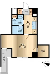 ユニフォート目黒中町【0407号室】の間取り