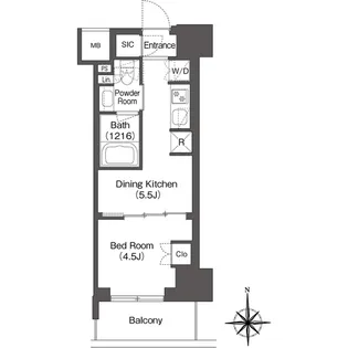 コンフォリア東新宿【11階】の間取り