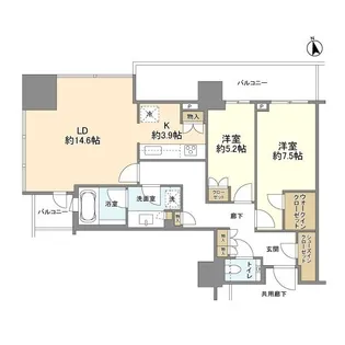 ブランズ渋谷桜丘【21階】の間取り