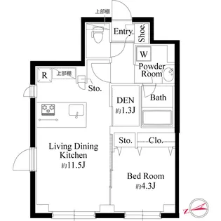 ラ・ペルラ下北沢【1階】の間取り