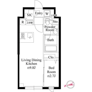 ラ・ペルラ下北沢【2階】の間取り