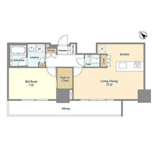 フロンティア新宿タワー【7階】の間取り