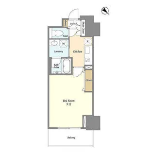 フロンティア新宿タワー【14階】の間取り