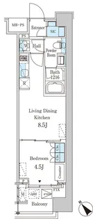 レガシス中目黒【6階】の間取り