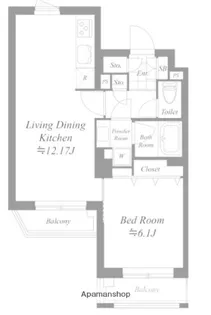 グランデュオ世田谷XI【4階】の間取り