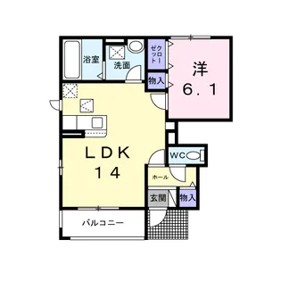 グランブルー【1階】の間取り
