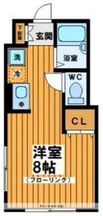 メゾンドゥ—ス【1階】の間取り