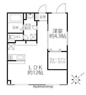 クリオ ラモード学芸大学【3階】の間取り