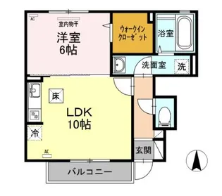アストルム【105号室】の間取り