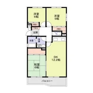 百合ヶ丘社宅【2階】の間取り