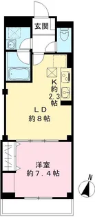 L’ORANGERIE(オランジュリ)【101号室号室】の間取り