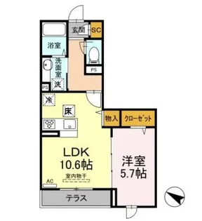 アヴァンス北烏山【1階】の間取り