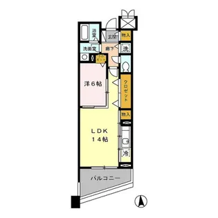 モンテバレ等々力【5階】の間取り