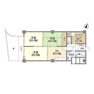 豊栄平町マンション【1階】の間取り