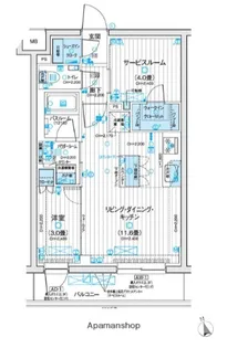 デュオステージ西荻窪Ⅱ【2階】の間取り