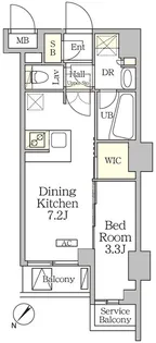 アジールコート池尻大橋【2階】の間取り